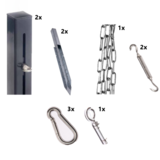 Platinum Platinum bevestigingsmaterialen schaduwdoek voor een driehoek en driehoek 90 graden combinatiepakket 2 Platinum Platinum bevestigingsmaterialen schaduwdoek voor een driehoek en driehoek 90 graden combinatiepakket 2