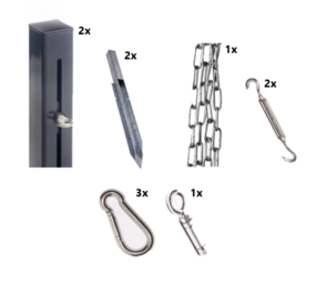 Platinum Platinum bevestigingsmaterialen schaduwdoek voor een driehoek en driehoek 90 graden combinatiepakket 2 Platinum Platinum bevestigingsmaterialen schaduwdoek voor een driehoek en driehoek 90 graden combinatiepakket 2