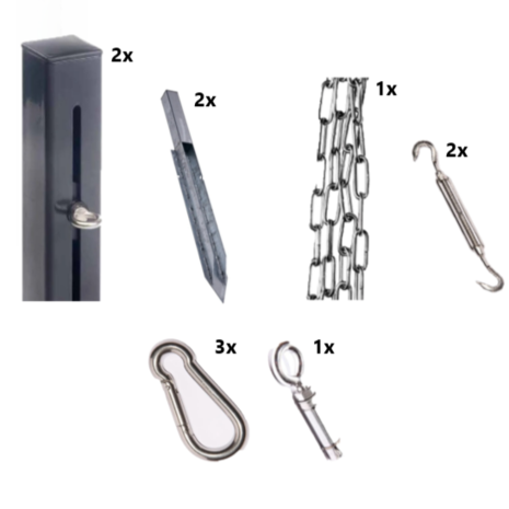 Platinum Platinum bevestigingsmaterialen schaduwdoek voor een driehoek en driehoek 90 graden combinatiepakket 2 Platinum Platinum bevestigingsmaterialen schaduwdoek voor een driehoek en driehoek 90 graden combinatiepakket 2