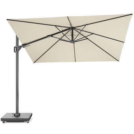 Platinum Challenger T2 premium zweefparasol 300x300 cm champagne met parasolvoet 90kg en hoes Platinum Challenger T2 premium zweefparasol 300x300 cm champagne met parasolvoet 90kg en hoes