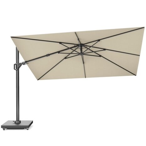 Platinum Challenger T2 premium zweefparasol 350x260 cm champagne met parasolvoet 90kg en hoes Platinum Challenger T2 premium zweefparasol 350x260 cm champagne met parasolvoet 90kg en hoes