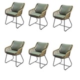 AVH-Collectie Savona dining tuinstoel rope olijf groen set van 6 AVH-Collectie Savona dining tuinstoel rope olijf groen set van 6