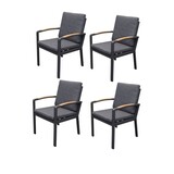 AVH-Collectie Costa Rica dining tuinstoel aluminium antraciet set van 4 AVH-Collectie Costa Rica dining tuinstoel aluminium antraciet set van 4