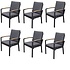 Costa Rica dining tuinstoel aluminium antraciet set van 6 Costa Rica dining tuinstoel aluminium antraciet set van 6