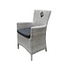 AVH-Collectie Capri dining tuinstoel wit grijs wicker set van 4 AVH-Collectie Capri dining tuinstoel wit grijs wicker set van 4