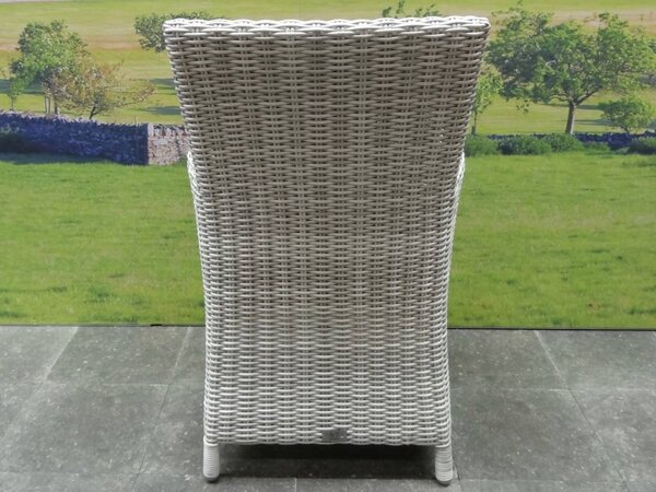 AVH-Collectie Capri dining tuinstoel wit grijs wicker set van 4 AVH-Collectie Capri dining tuinstoel wit grijs wicker set van 4