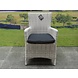 AVH-Collectie Capri dining tuinstoel wit grijs wicker set van 4 AVH-Collectie Capri dining tuinstoel wit grijs wicker set van 4
