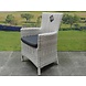 AVH-Collectie Capri dining tuinstoel wit grijs wicker set van 4 AVH-Collectie Capri dining tuinstoel wit grijs wicker set van 4