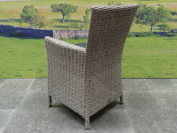 AVH-Collectie Capri dining tuinstoel grijs wicker set van 4 AVH-Collectie Capri dining tuinstoel grijs wicker set van 4