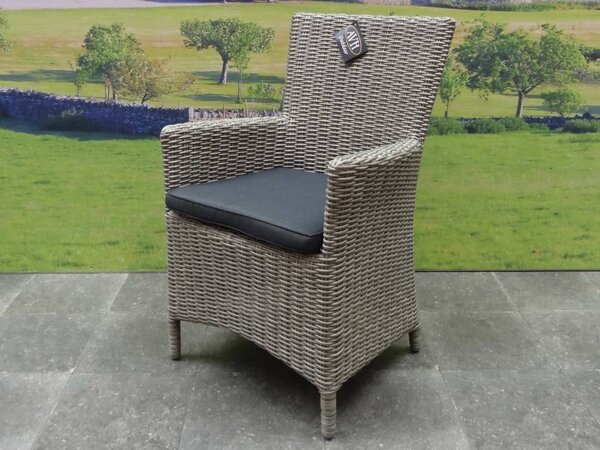 AVH-Collectie Capri dining tuinstoel grijs wicker set van 4 AVH-Collectie Capri dining tuinstoel grijs wicker set van 4