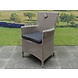 AVH-Collectie Capri dining tuinstoel grijs wicker set van 4 AVH-Collectie Capri dining tuinstoel grijs wicker set van 4