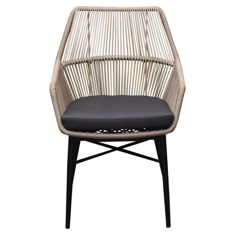 AVH-Collectie Chianti dining tuinstoel grijs rope AVH-Collectie Chianti dining tuinstoel grijs rope