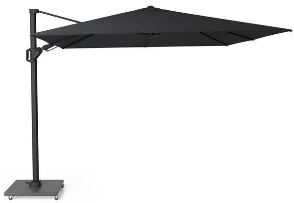 Platinum Challenger T2 premium zweefparasol 300x300 cm matt black mast jet black met parasolvoet 90KG voet en hoes Platinum Challenger T2 premium zweefparasol 300x300 cm matt black mast jet black met parasolvoet 90KG voet en hoes