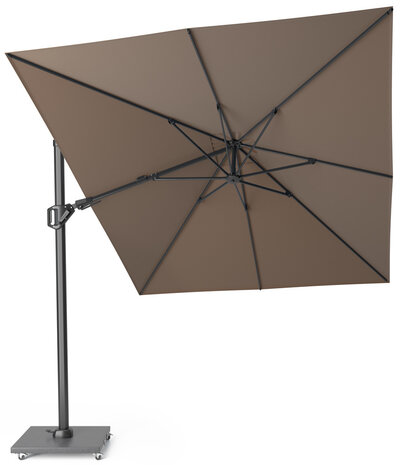 Platinum Challenger T2 premium zweefparasol 350x260 cm havanna met parasolvoet 120kg en hoes Platinum Challenger T2 premium zweefparasol 350x260 cm havanna met parasolvoet 120kg en hoes