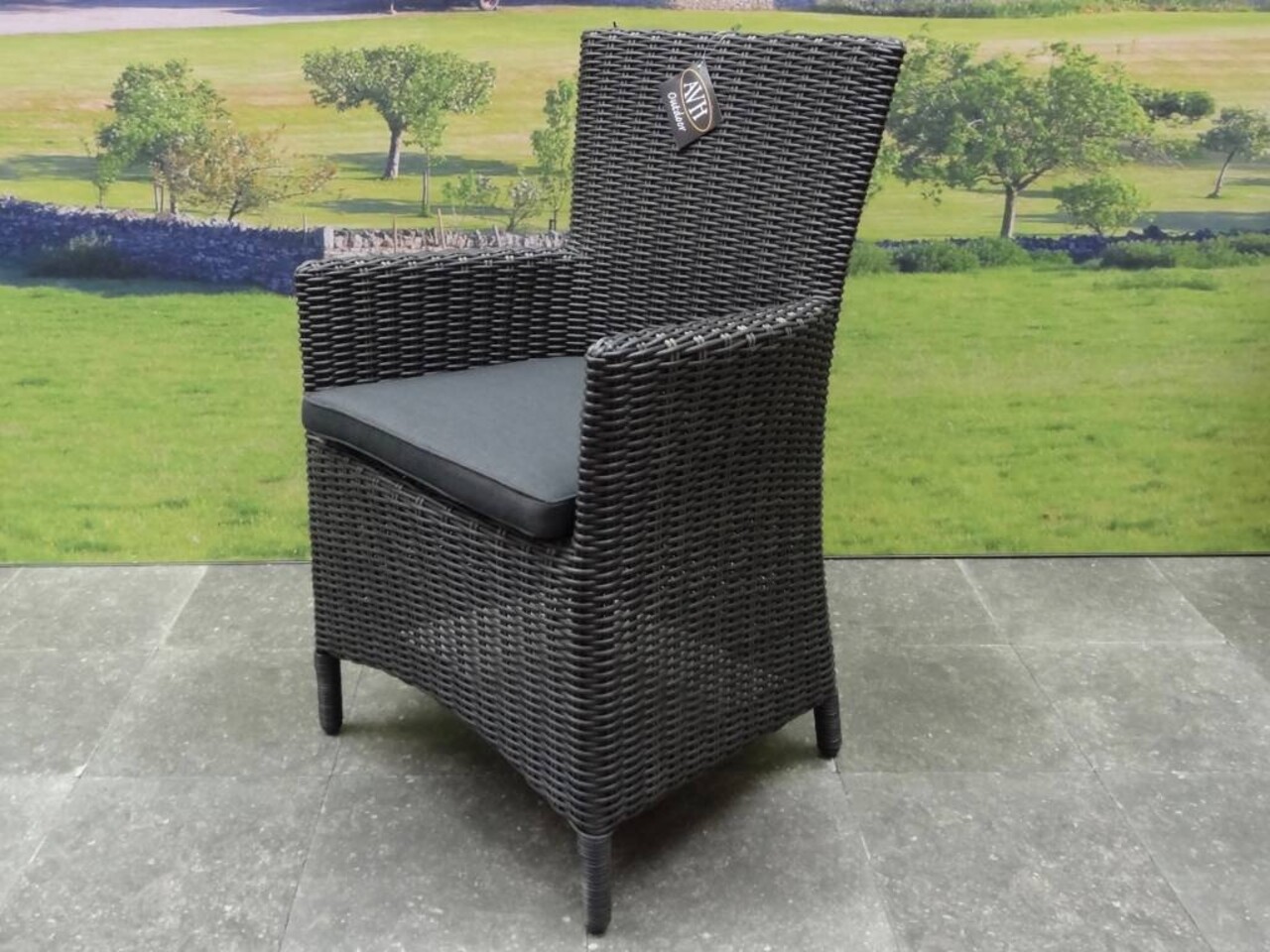 AVH-Collectie Capri dining tuinstoel antraciet set van 6 AVH-Collectie Capri dining tuinstoel antraciet set van 6