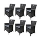 AVH-Collectie Capri dining tuinstoel antraciet set van 6 AVH-Collectie Capri dining tuinstoel antraciet set van 6
