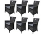 Capri dining tuinstoel antraciet set van 6 Capri dining tuinstoel antraciet set van 6
