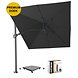 Platinum Challenger T2 premium zweefparasol 350x260 cm faded black met parasolvoet 90kg en hoes Platinum Challenger T2 premium zweefparasol 350x260 cm faded black met parasolvoet 90kg en hoes