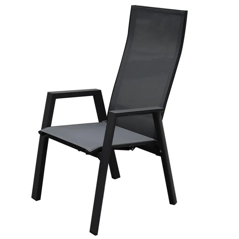 AVH-Collectie Nancy dining tuinstoel verstelbaar antraciet textileen set van 4 AVH-Collectie Nancy dining tuinstoel verstelbaar antraciet textileen set van 4