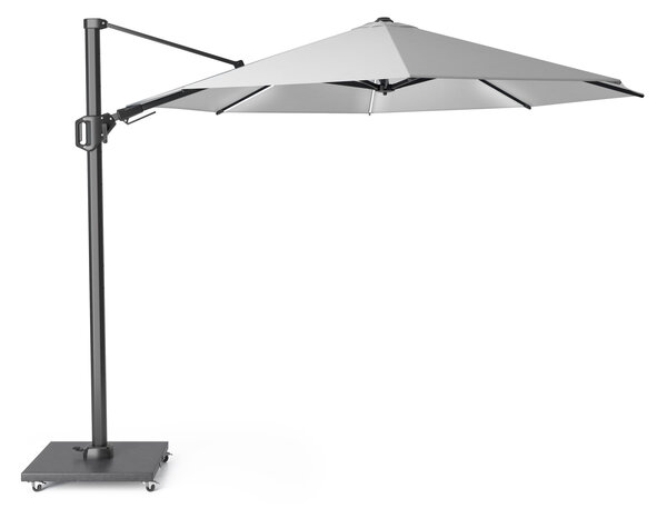 Platinum Challenger T2 glow zweefparasol 350 cm rond lichtgrijs met 120KG voet en hoes Platinum Challenger T2 glow zweefparasol 350 cm rond lichtgrijs met 120KG voet en hoes