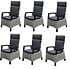 Tunis dining tuinstoel verstelbaar grijs set van 6 Tunis dining tuinstoel verstelbaar grijs set van 6