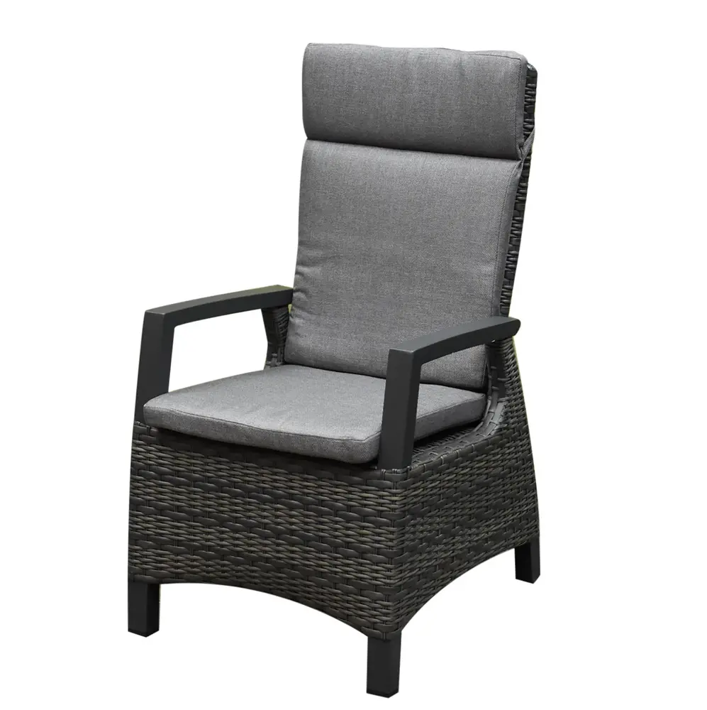 AVH-Collectie Tunis dining tuinstoel verstelbaar antraciet set van 6 AVH-Collectie Tunis dining tuinstoel verstelbaar antraciet set van 6