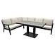AVH-Collectie Barolo hoek dining loungeset 4 delig aluminium verstelbare tafel antraciet AVH-Collectie Barolo hoek dining loungeset 4 delig aluminium verstelbare tafel antraciet