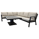 AVH-Collectie Barolo hoek dining loungeset 4 delig aluminium verstelbare tafel antraciet AVH-Collectie Barolo hoek dining loungeset 4 delig aluminium verstelbare tafel antraciet