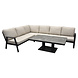 AVH-Collectie Barolo hoek dining loungeset 4 delig aluminium verstelbare tafel antraciet AVH-Collectie Barolo hoek dining loungeset 4 delig aluminium verstelbare tafel antraciet