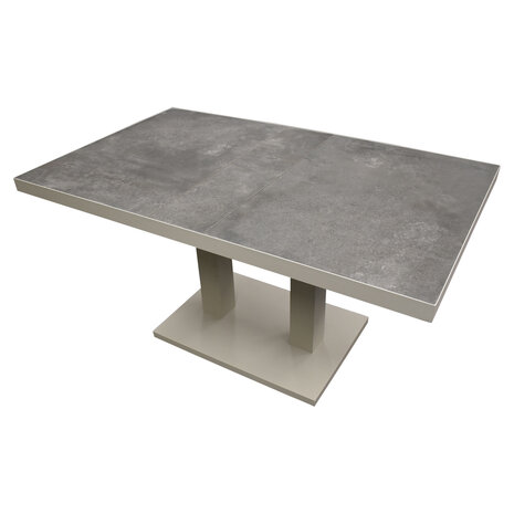 AVH-Collectie Pacific lounge-diningtafel 140x85xH49-72 cm in hoogte verstelbaar aluminium latte ceramic AVH-Collectie Pacific lounge-diningtafel 140x85xH49-72 cm in hoogte verstelbaar aluminium latte ceramic