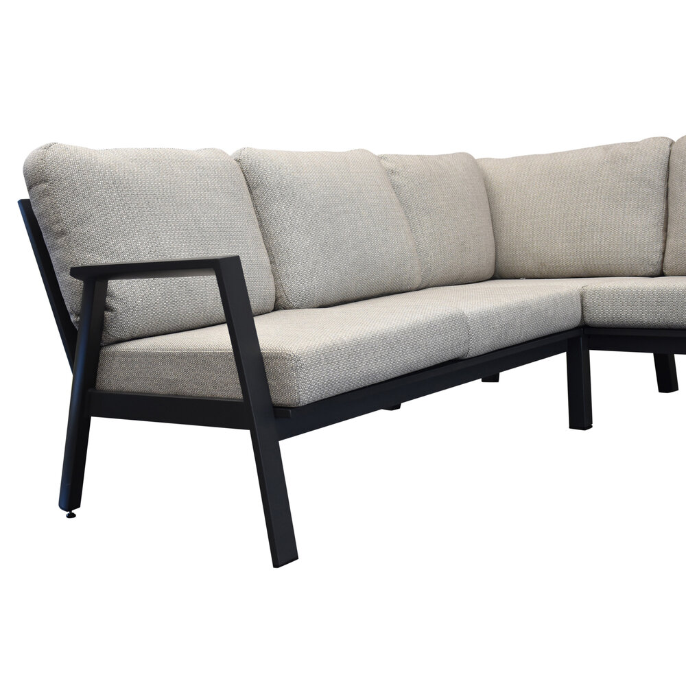 AVH-Collectie Barolo hoek dining loungeset 8 delig aluminium verstelbare tafel antraciet AVH-Collectie Barolo hoek dining loungeset 8 delig aluminium verstelbare tafel antraciet