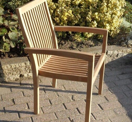 AVH-Collectie Montana dining tuinstoel teak set van 4 AVH-Collectie Montana dining tuinstoel teak set van 4