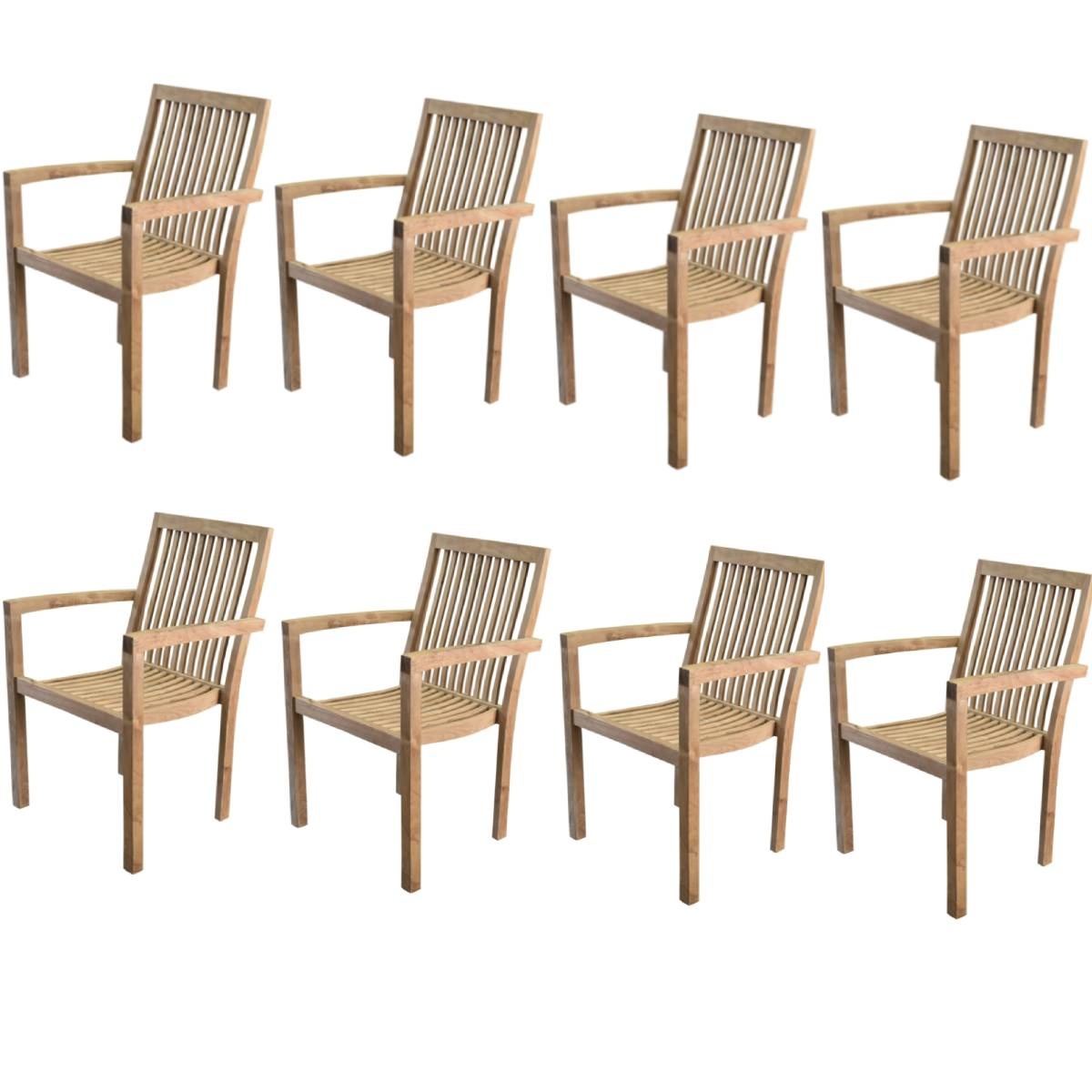 AVH-Collectie Montana dining tuinstoel�teak set van 8