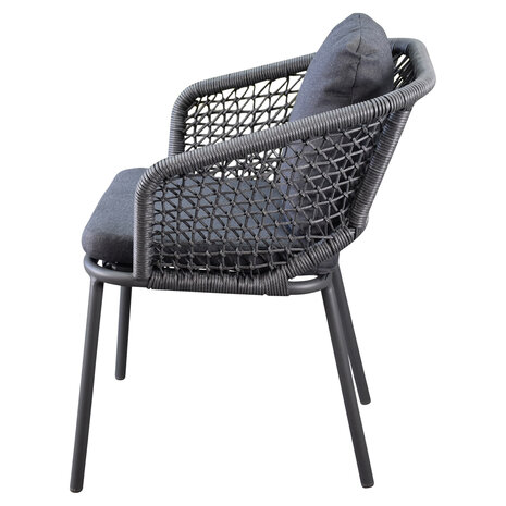 AVH-Collectie Eagle dining tuinstoel grijs wicker set van 6 AVH-Collectie Eagle dining tuinstoel grijs wicker set van 6