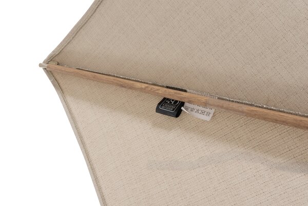 4 Seasons Outdoor Siesta premium zweefparasol 300x300 cm houtlook sand 4 Seasons Outdoor