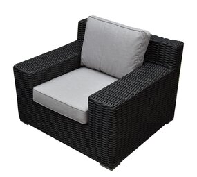 AVH-Collectie Showroommodel 4 x Manjavico lounge tuinstoel zwart wicker AVH-Collectie Showroommodel 4 x Manjavico lounge tuinstoel zwart wicker