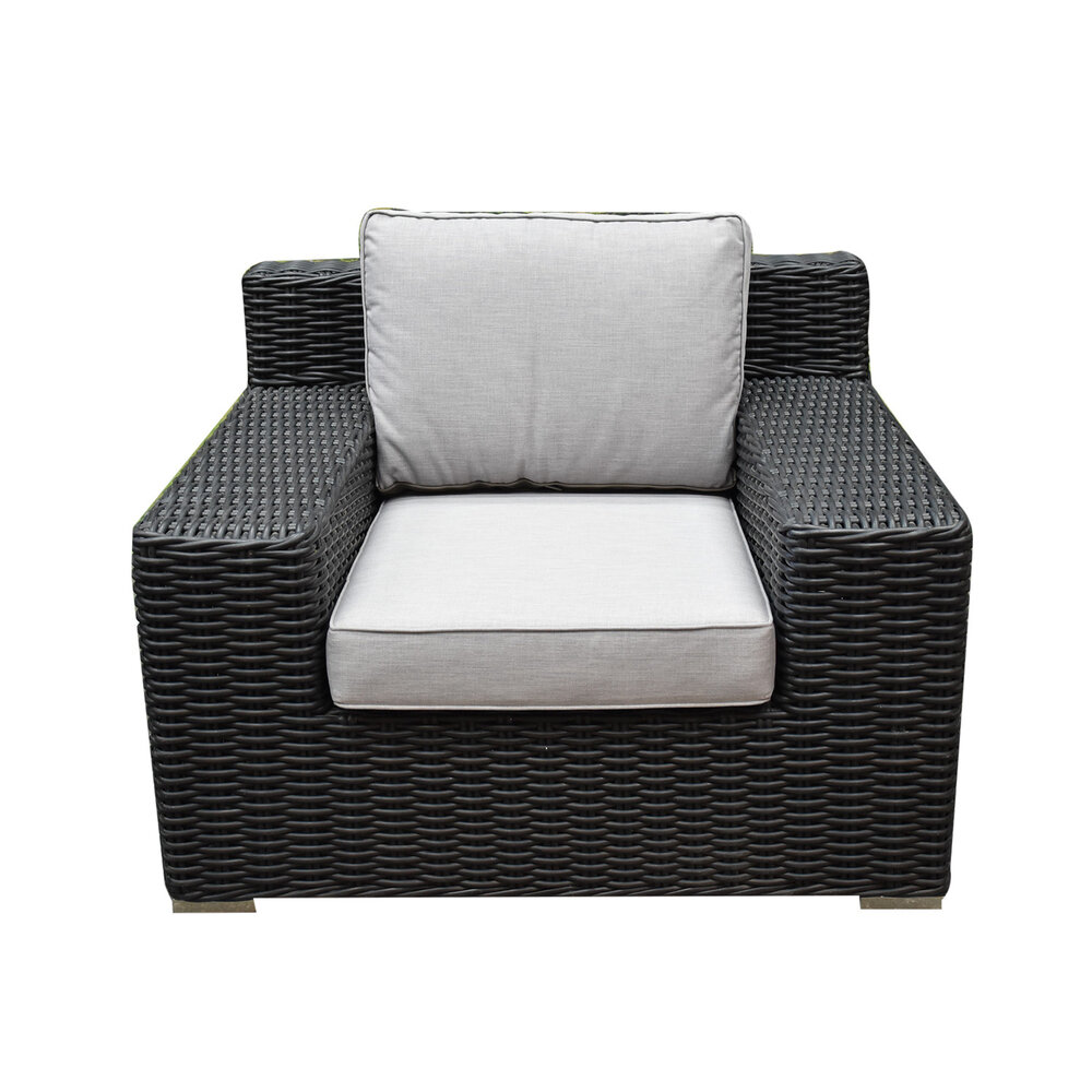 AVH-Collectie Showroommodel 4 x Manjavico lounge tuinstoel zwart wicker AVH-Collectie Showroommodel 4 x Manjavico lounge tuinstoel zwart wicker