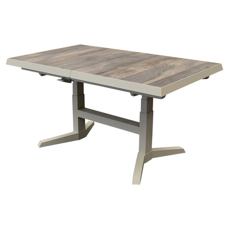 AVH-Collectie Venezia uitschuifbare lounge-diningtafel in hoogte verstelbaar 143-183x88xH51-H75 cm latte AVH-Collectie Venezia uitschuifbare lounge-diningtafel in hoogte verstelbaar 143-183x88xH51-H75 cm latte