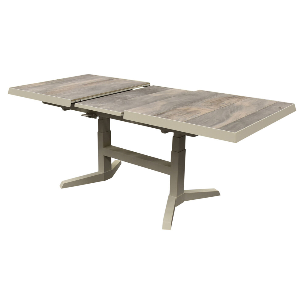 AVH-Collectie Venezia uitschuifbare lounge-diningtafel in hoogte verstelbaar 143-183x88xH51-H75 cm latte AVH-Collectie Venezia uitschuifbare lounge-diningtafel in hoogte verstelbaar 143-183x88xH51-H75 cm latte