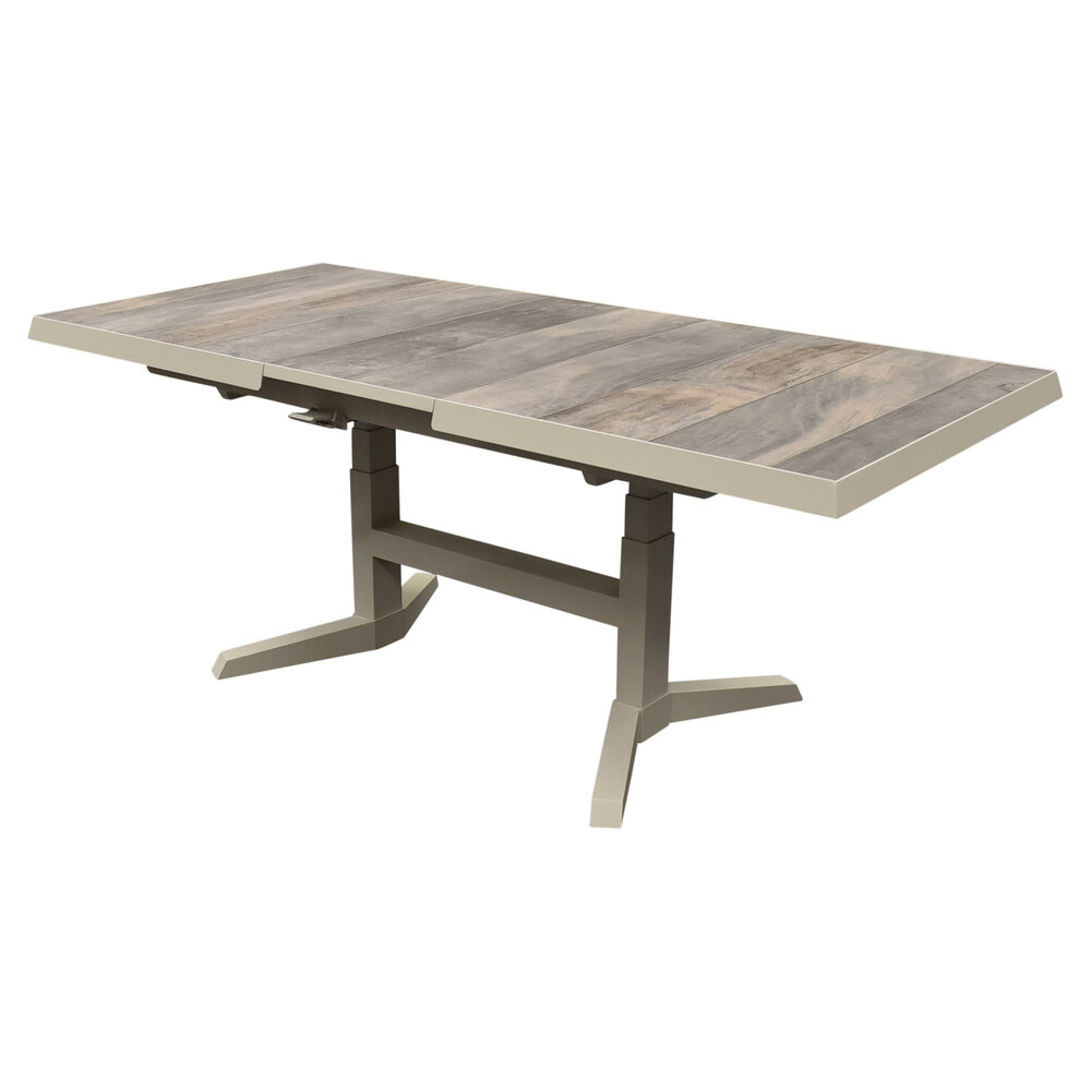 AVH-Collectie Venezia uitschuifbare lounge-diningtafel in hoogte verstelbaar 143-183x88xH51-H75 cm latte AVH-Collectie Venezia uitschuifbare lounge-diningtafel in hoogte verstelbaar 143-183x88xH51-H75 cm latte