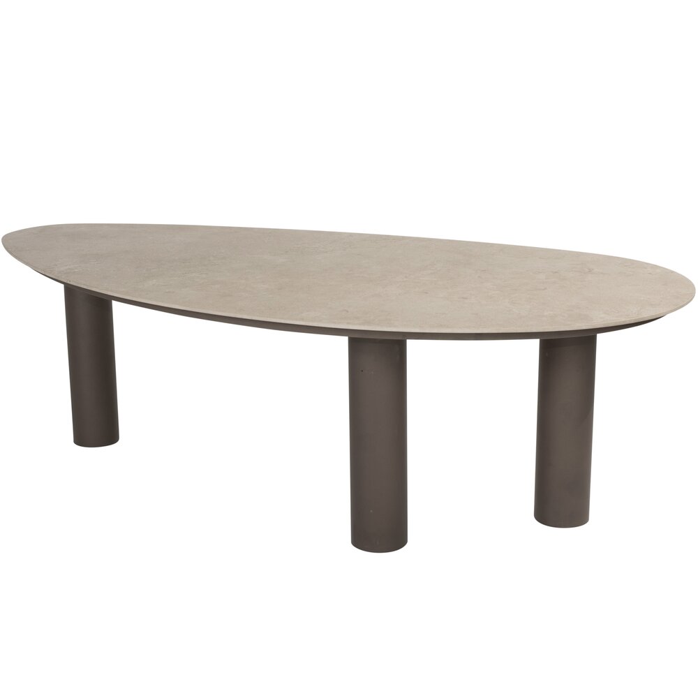 4 Seasons Outdoor Arizona dining tuintafel 240x130xH75 cm keramiek kiezelvorm 4 Seasons Outdoor