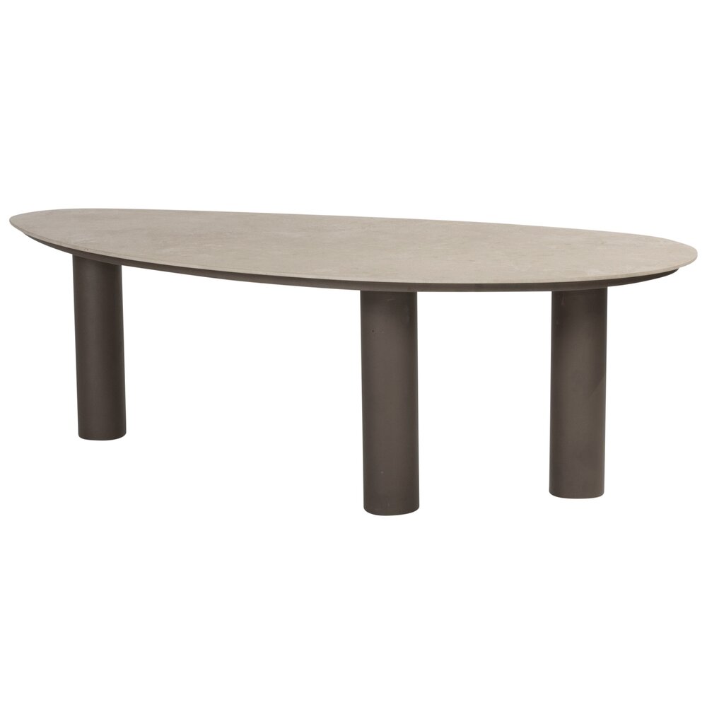 4 Seasons Outdoor Arizona dining tuintafel 240x130xH75 cm keramiek kiezelvorm 4 Seasons Outdoor