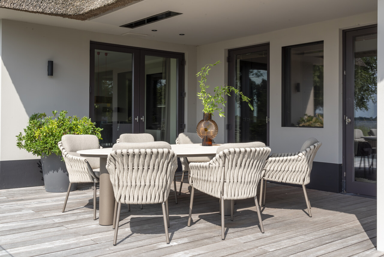 4 Seasons Outdoor Arizona dining tuintafel 240x130xH75 cm keramiek kiezelvorm 4 Seasons Outdoor