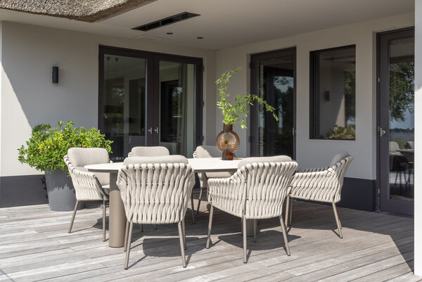 4 Seasons Outdoor Arizona dining tuintafel 240x130xH75 cm keramiek kiezelvorm 4 Seasons Outdoor