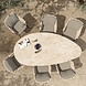 4 Seasons Outdoor Arizona dining tuintafel 240x130xH75 cm keramiek kiezelvorm 4 Seasons Outdoor
