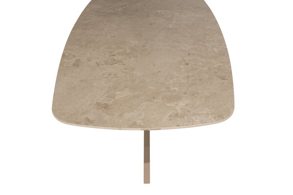 4 Seasons Outdoor Nevada low dining tuintafel 250x105xH69 cm deens ovaal keramiek latte 4 Seasons Outdoor