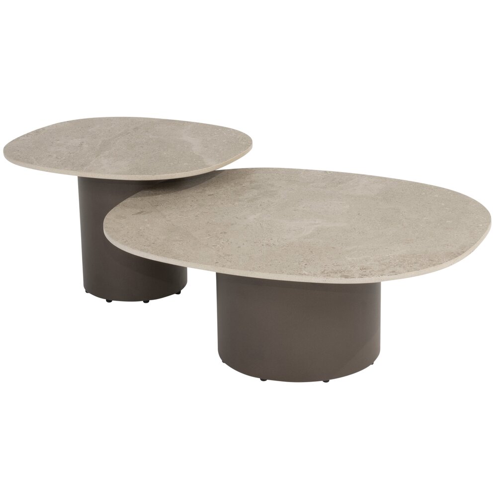 4 Seasons Outdoor Sofie lounge tuintafels set van 2 keramisch blad 4 Seasons Outdoor 4 Seasons Outdoor Sofie lounge tuintafels set van 2 keramisch blad 4 Seasons Outdoor