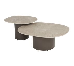 4 Seasons Outdoor Sofie lounge tuintafels set van 2 keramisch blad 4 Seasons Outdoor 4 Seasons Outdoor Sofie lounge tuintafels set van 2 keramisch blad 4 Seasons Outdoor