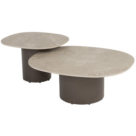 4 Seasons Outdoor Sofie lounge tuintafels set van 2 keramisch blad 4 Seasons Outdoor 4 Seasons Outdoor Sofie lounge tuintafels set van 2 keramisch blad 4 Seasons Outdoor