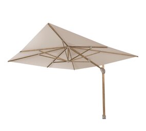 4 Seasons Outdoor Hacienda zweefparasol 300x400 cm houtlook zand 4 Seasons Outdoor